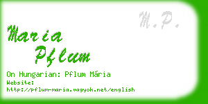 maria pflum business card